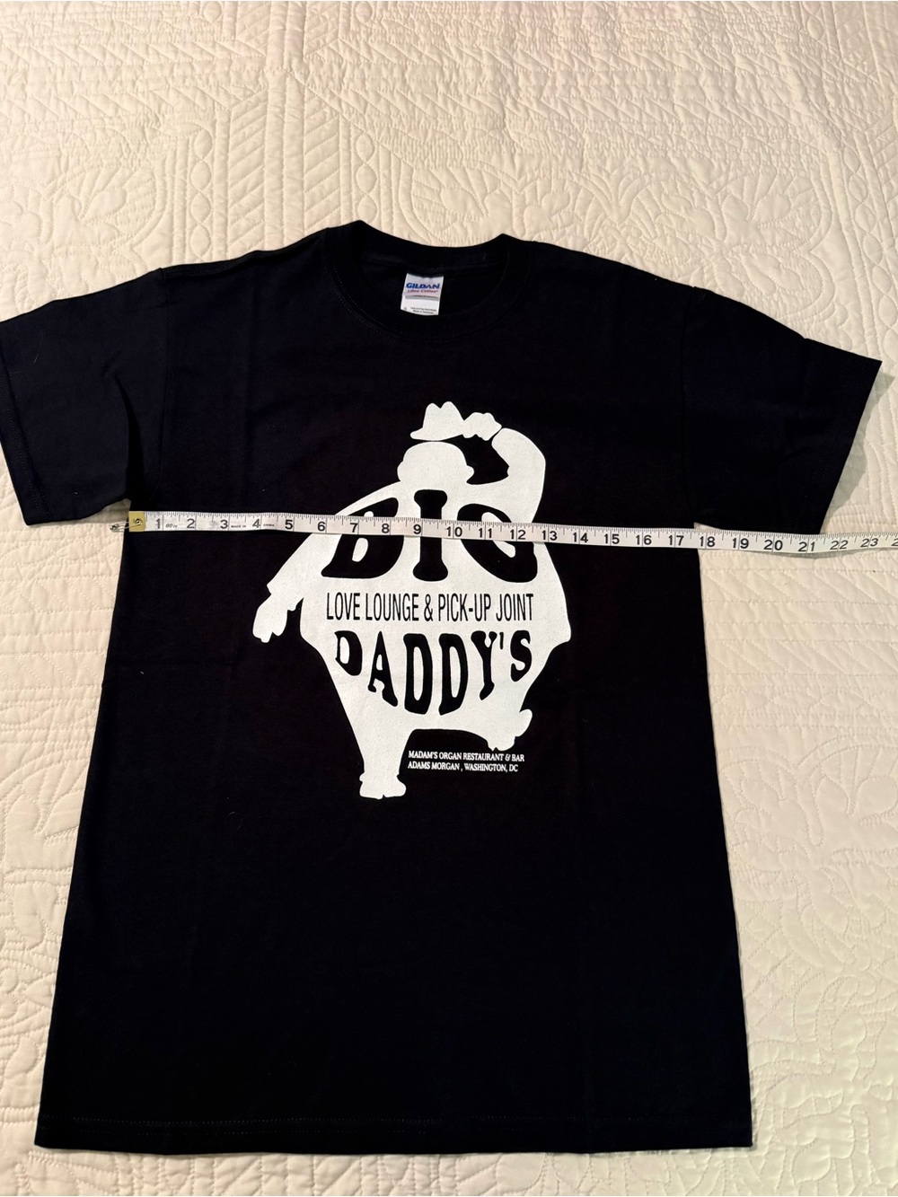 Black & White Graphic T-Shirt Big Daddy's Love Lounge & Pick-Up Joint Small View 5